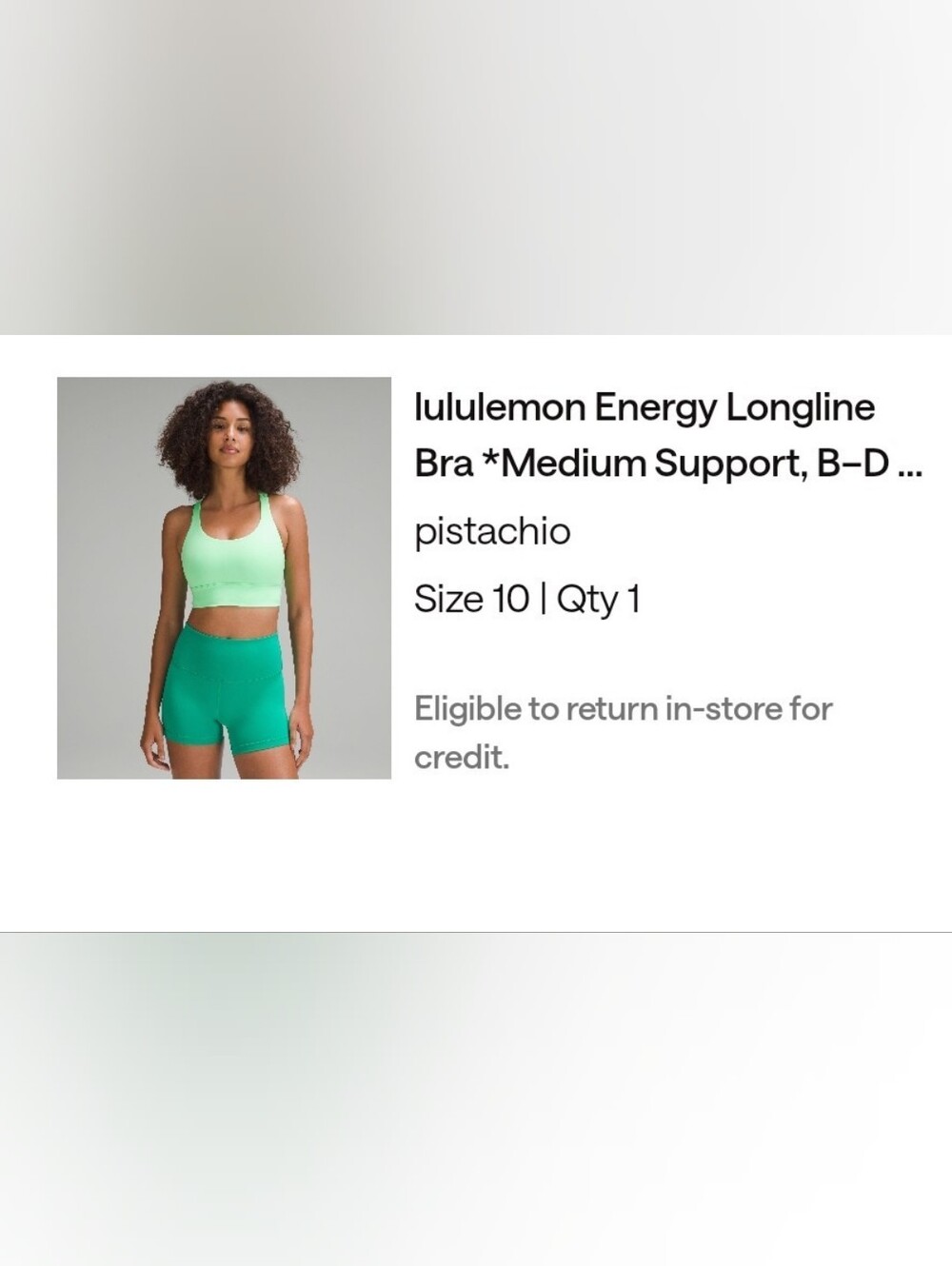 Lululemon Energy Longline Sports Bra